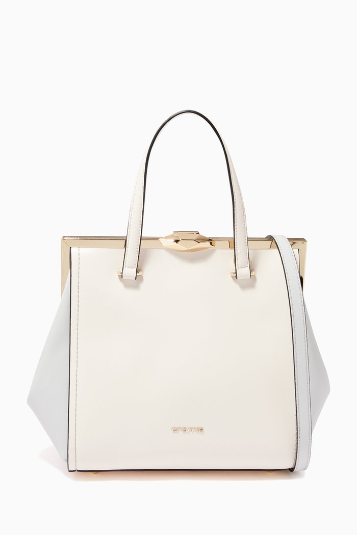 

Iris Handbag in Calfskin Leather, Neutral