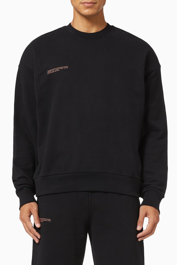 

Lightweight Organic Cotton Sweatshirt, Black