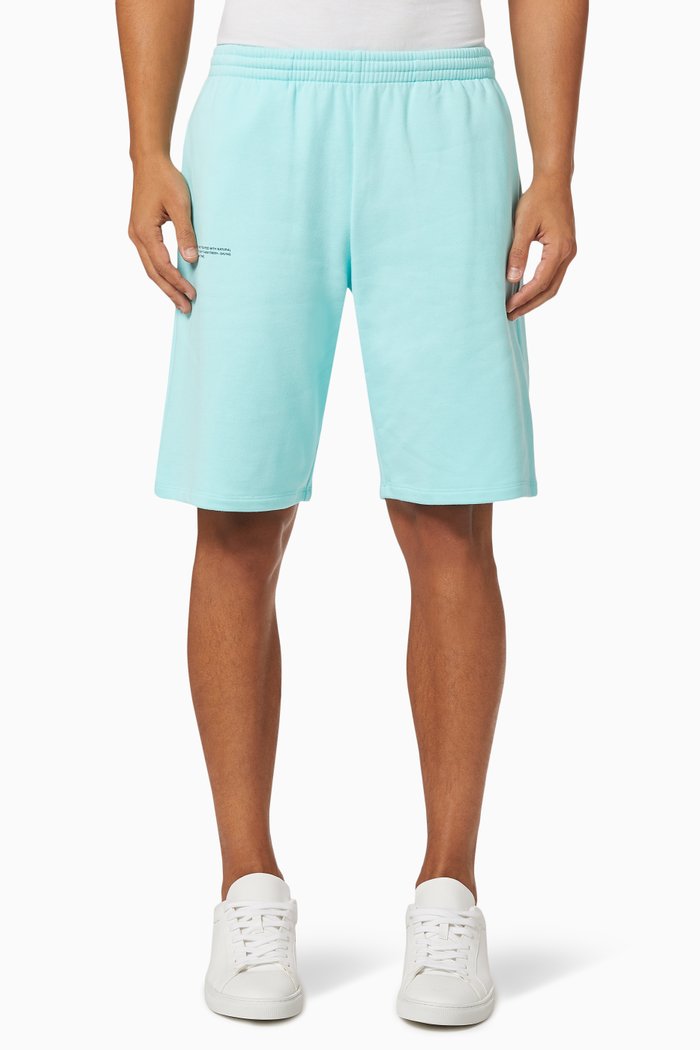 Lightweight Organic Cotton Long Shorts, Blue