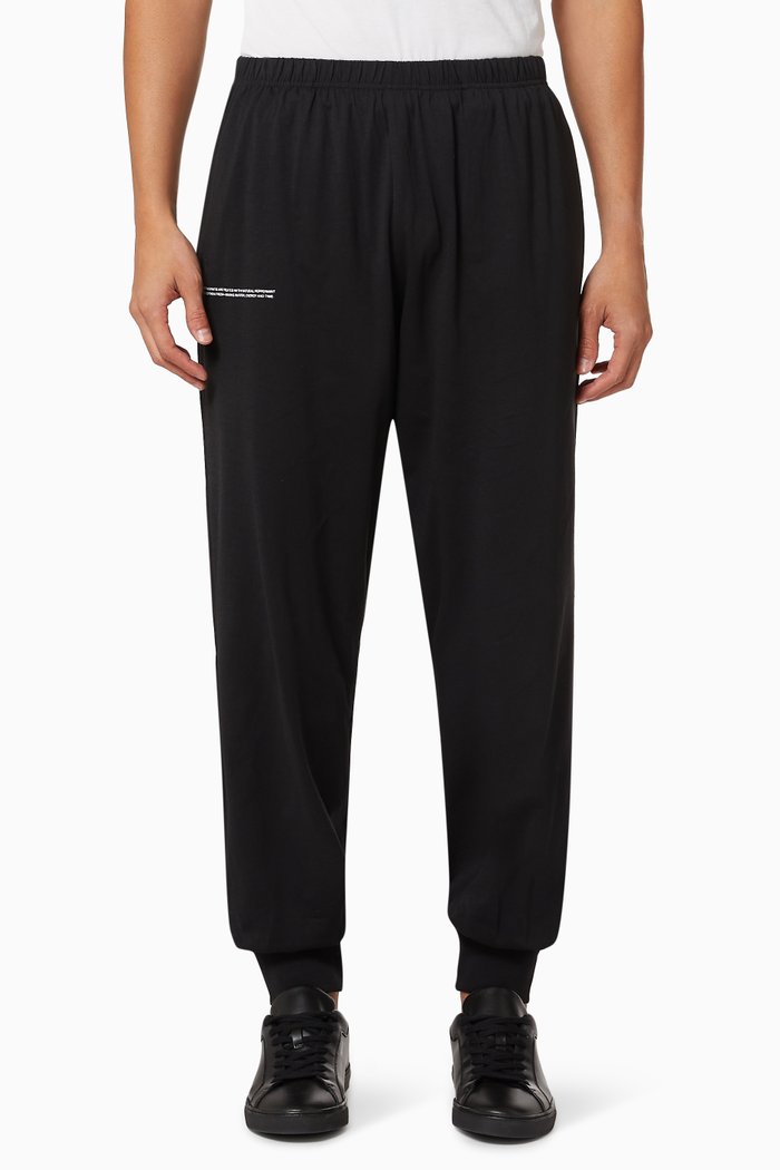 

Lightweight Organic Cotton Loungewear Track Pants with C-FIBER™, Black