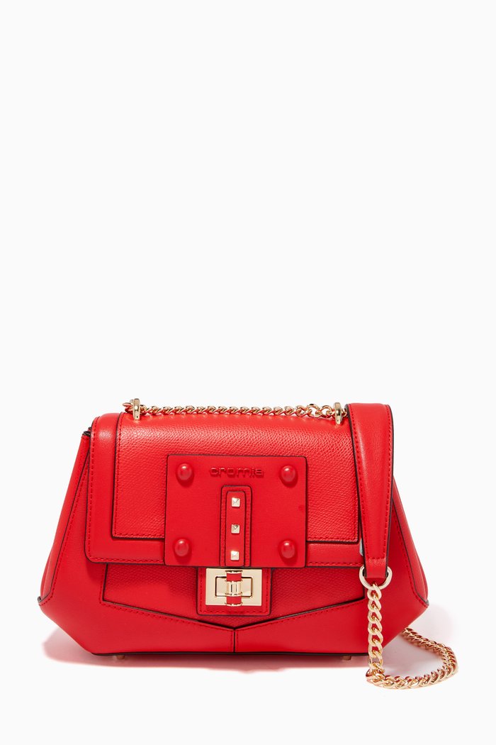 

Deserto Handbag in Calfskin, Red