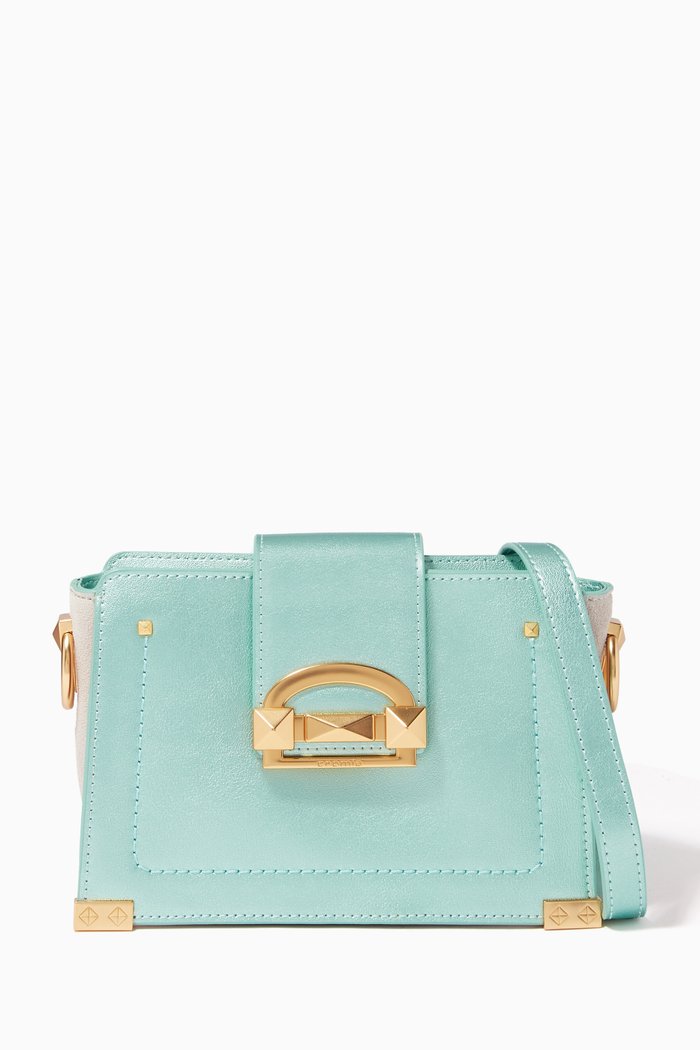 

Small Kiki Crossbody in Calfskin & Suede, Blue