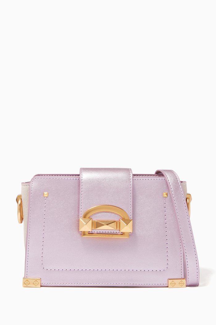 

Small Kiki Crossbody in Calfskin & Suede, Purple