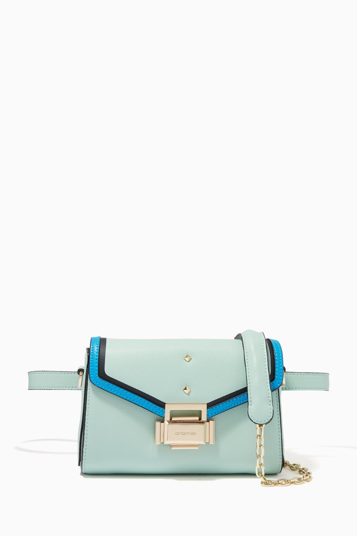 Ginger Beltbag in Micro-grain Calfskin Leather, Blue