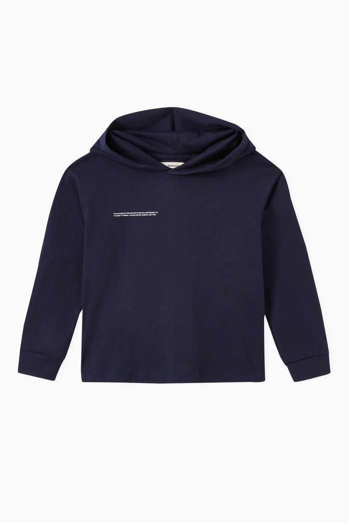 Organic Cotton Loungewear Hoodie, Blue