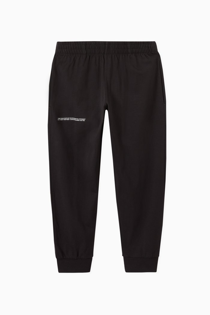 

Lightweight Organic Cotton Loungewear Trackpants, Black