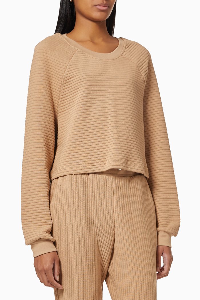 

Ripple Ottoman Raglan Sweater, Neutral