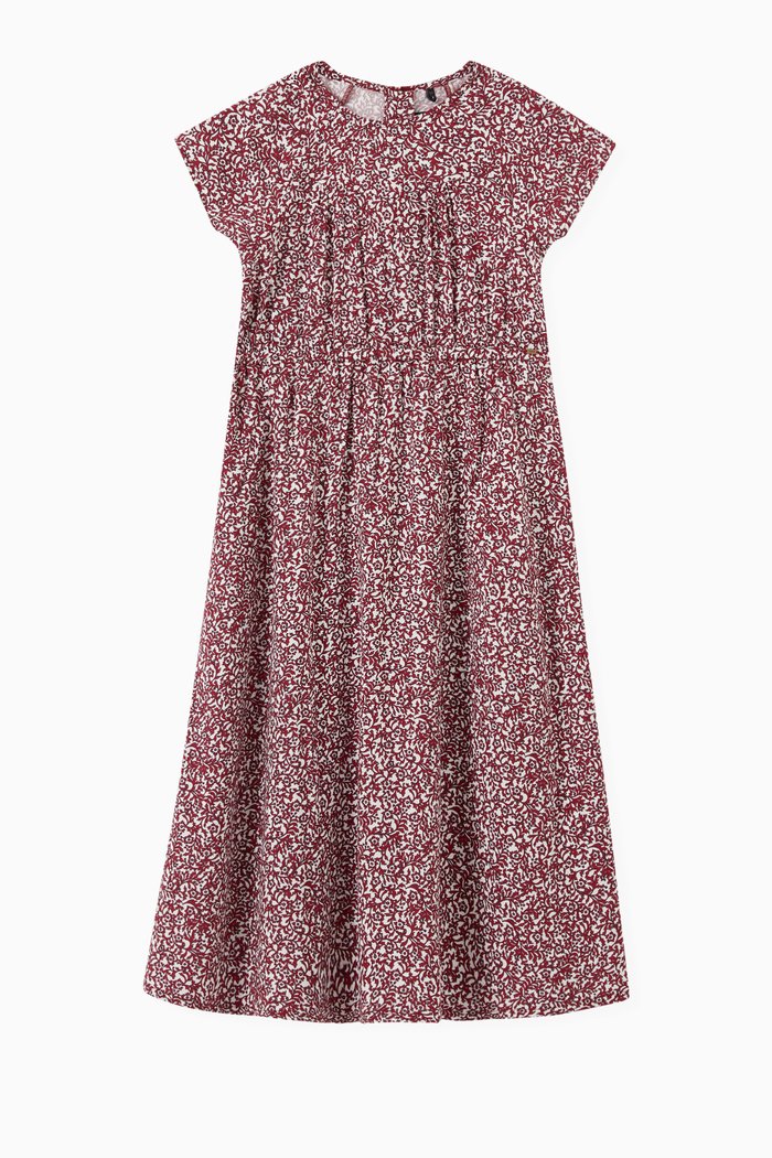 

Arabesque Print Long Dress, Neutral