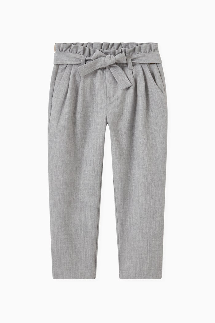 

Paperbag Ruched Pants, Grey
