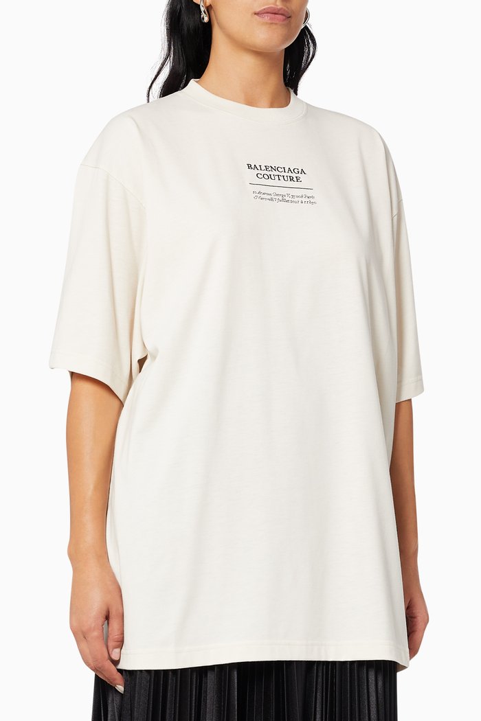 

Couture Boxy T-shirt in Jersey, White