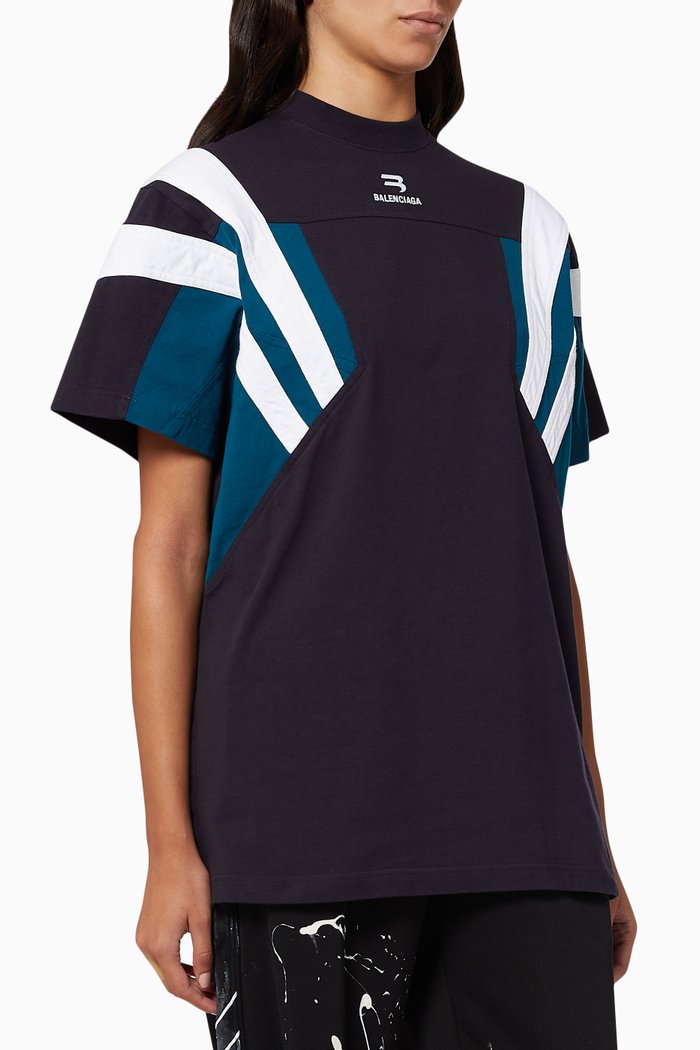 

Tracksuit T-shirt in Cotton, Blue