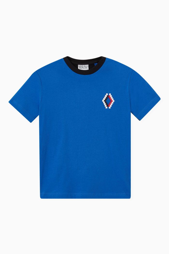 

Rural Cross T-shirt in Cotton Jersey, Blue