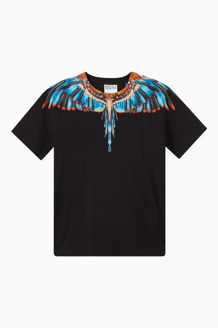 

Grizzly Wings T-shirt in Cotton Jersey, Black