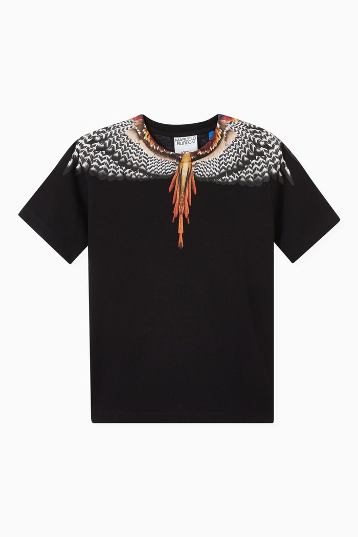 

Wings T-shirt in Cotton Jersey, Black