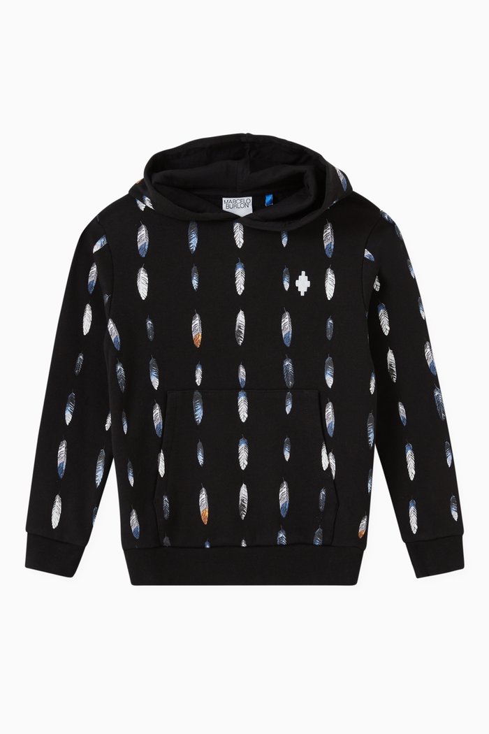 

Feather Hoodie in Cotton Jersey, Black