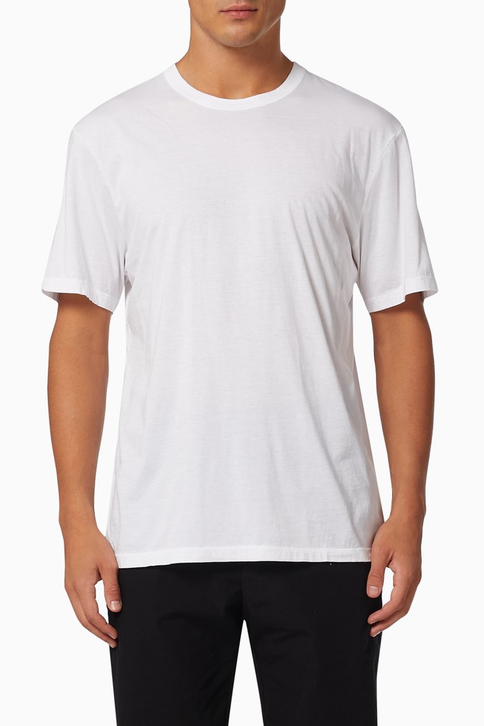 

Luxe Lotus Short Sleeve Crew T-shirt in Jersey, White