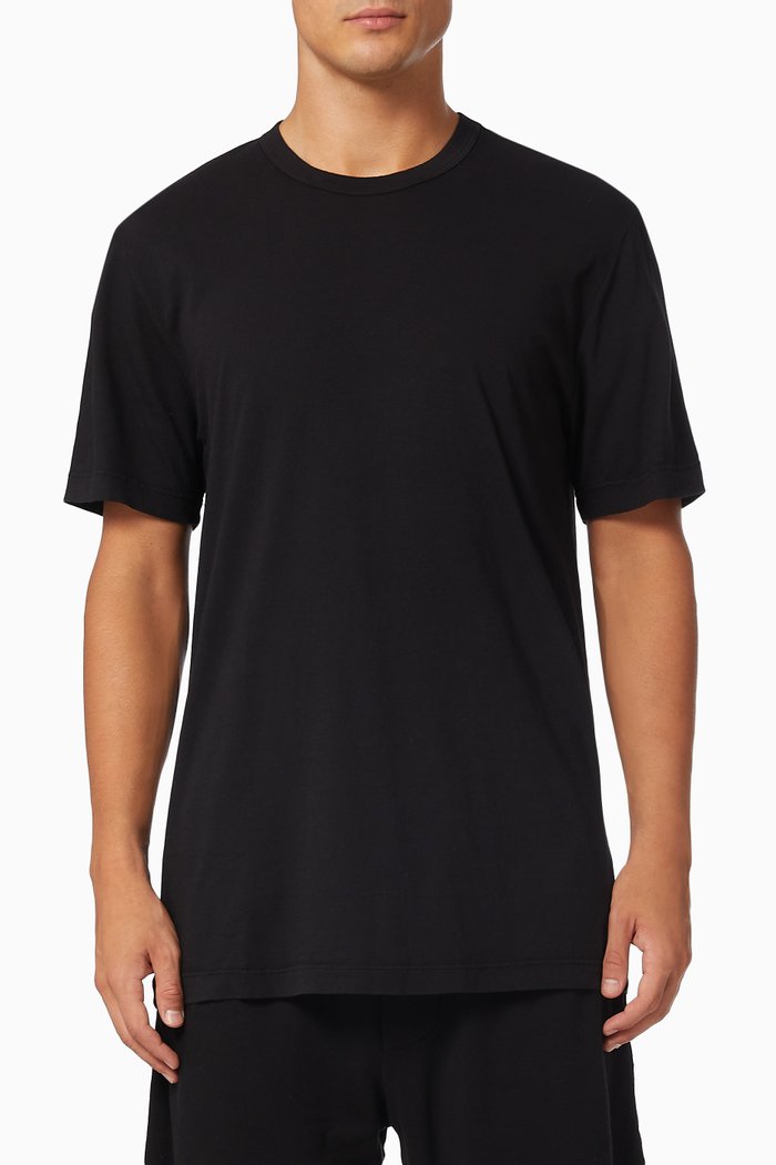 

Short Sleeve Crew T-shirt in Jersey, Black