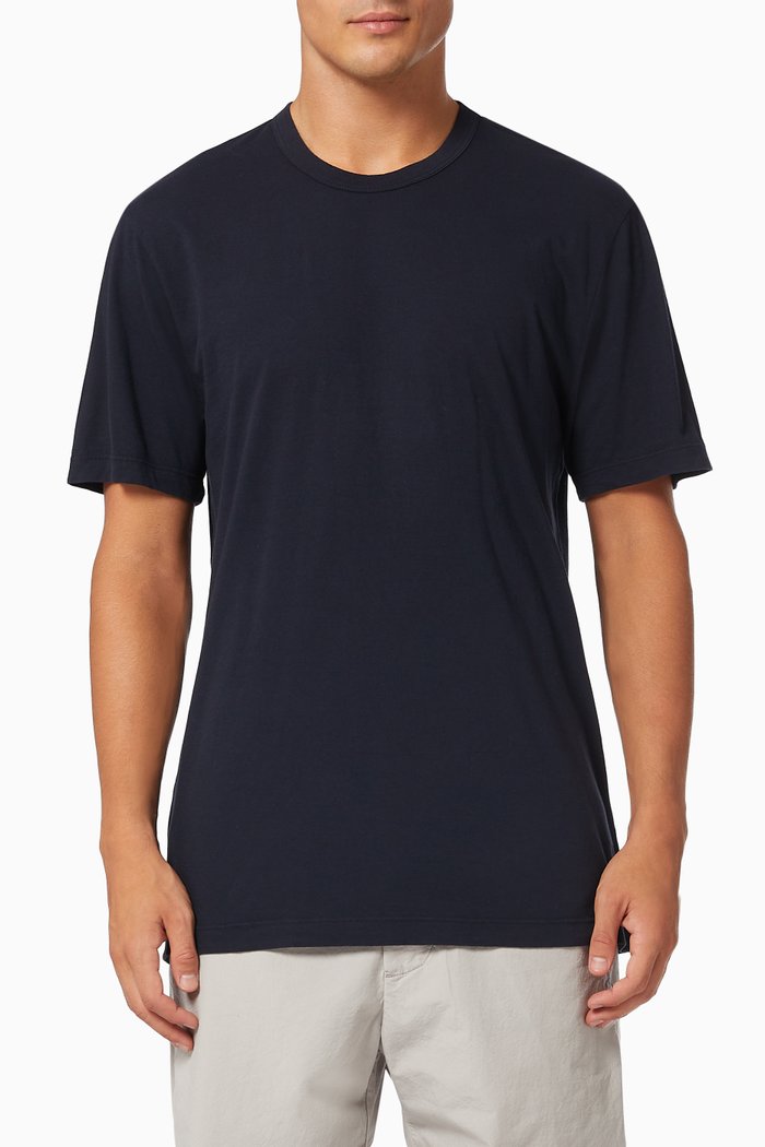 

Short Sleeve Crew T-shirt in Jersey, Blue
