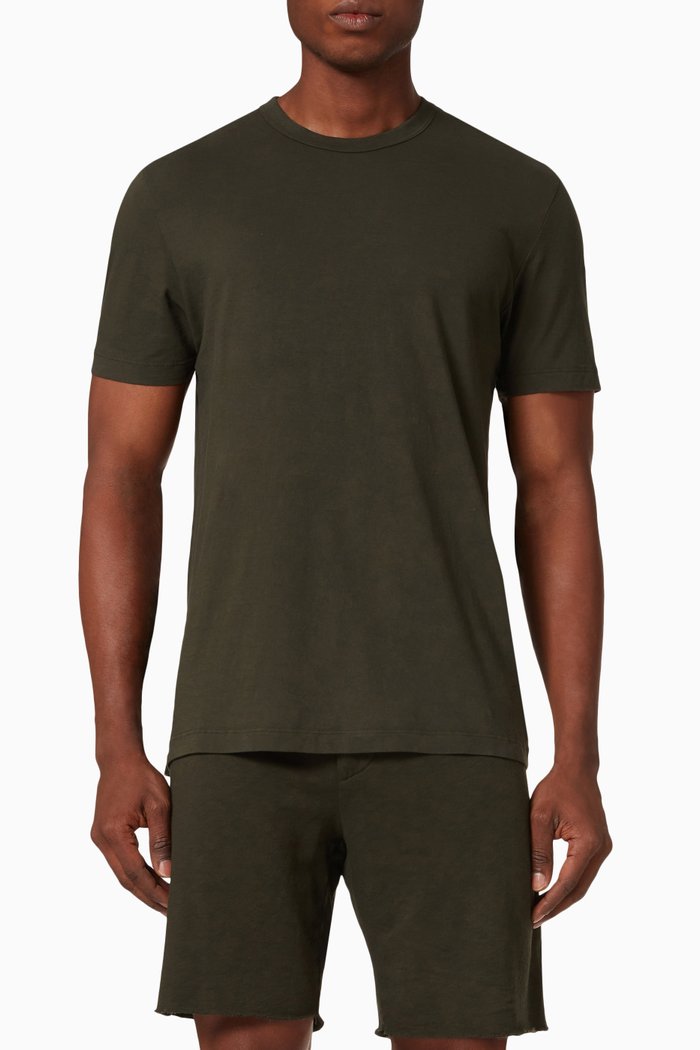 

Short Sleeve Crew T-shirt in Jersey, Green