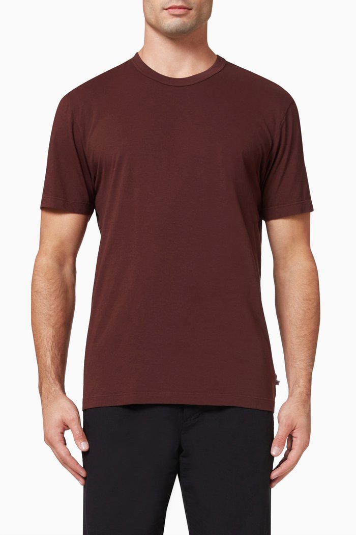 

Short Sleeve Crew T-shirt in Jersey, Red