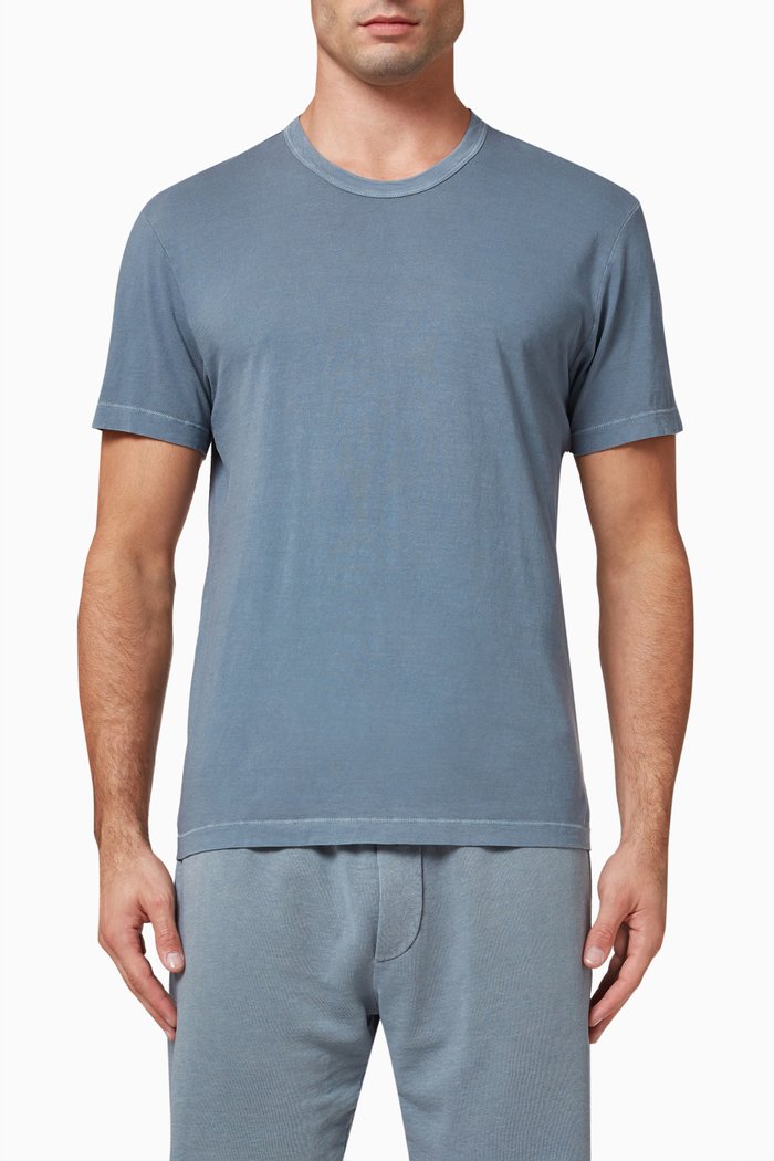 

Short Sleeve Crew T-shirt in Jersey, Grey