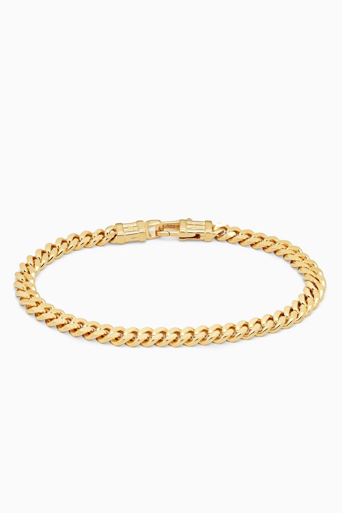 

Curb Bracelet L in 9kt Gold Plated Silver