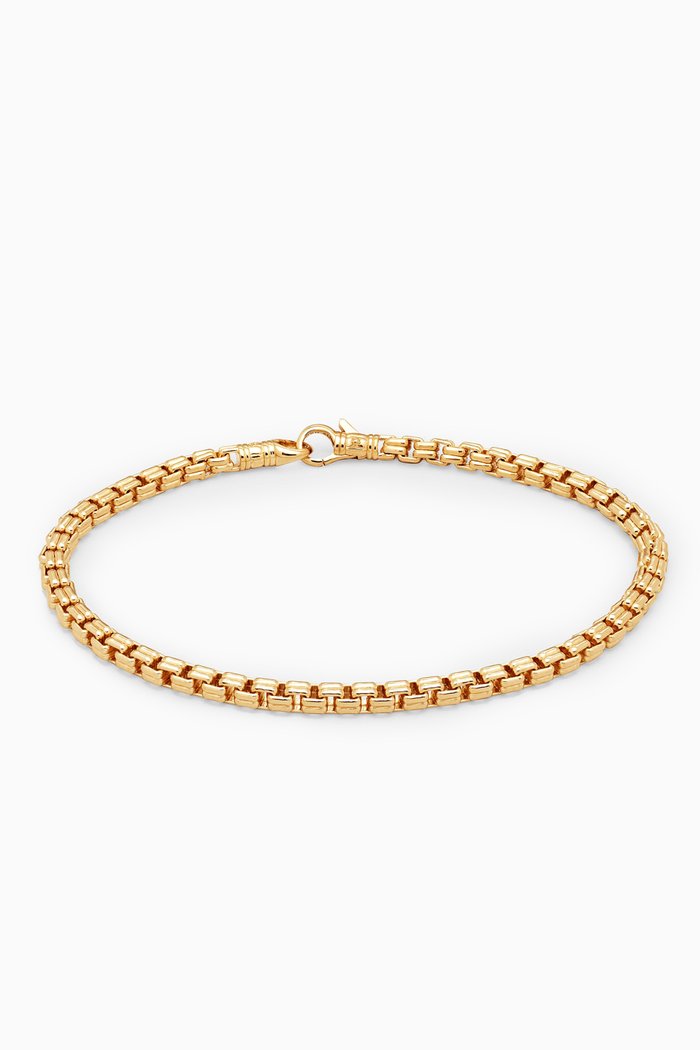 

Venetian Bracelet Single M in 9kt Gold Plated Silver