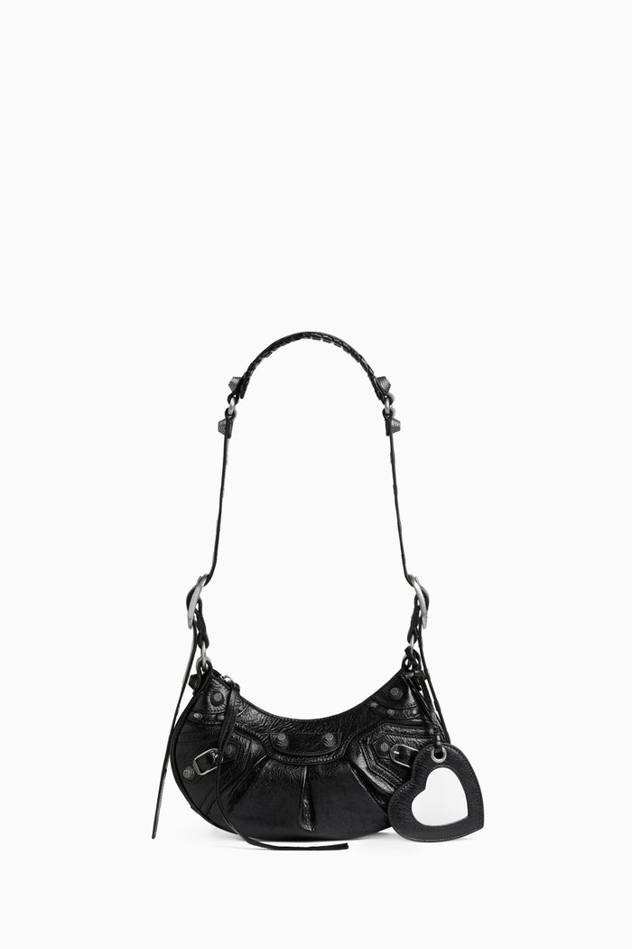 

XS Le Cagole Shoulder Bag in Arena Lambskin, Black