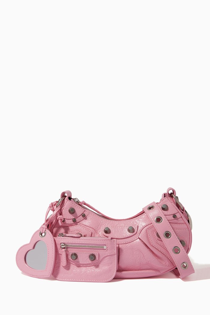 

Le Cagole XS Shoulder Bag in Arena Lambskin, Pink