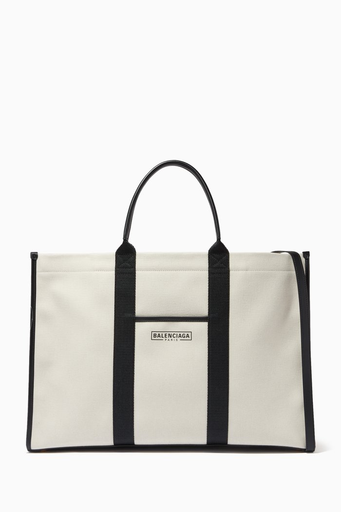 

Hardware Large Bag in Cotton Canvas, Neutral