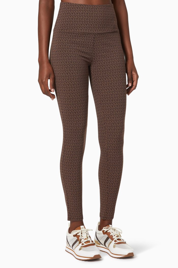 

Tonal Logo Dot Leggings in Nylon, Brown