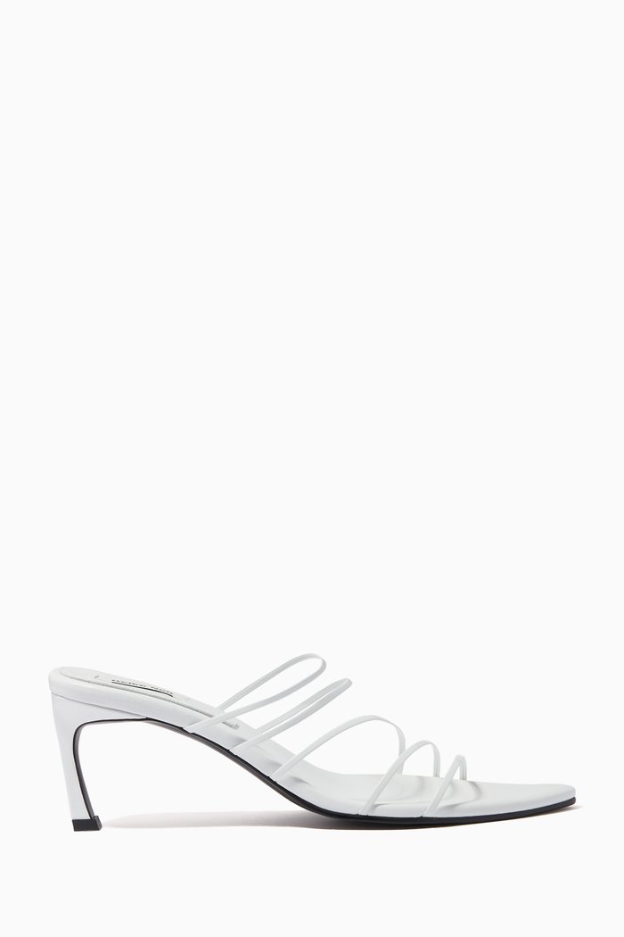 

5 String Sandals in Leather, White