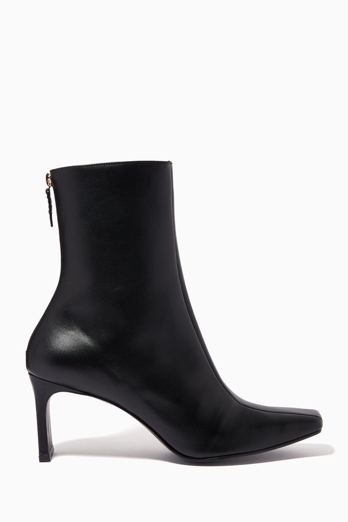

Trim Boots in Leather, Black