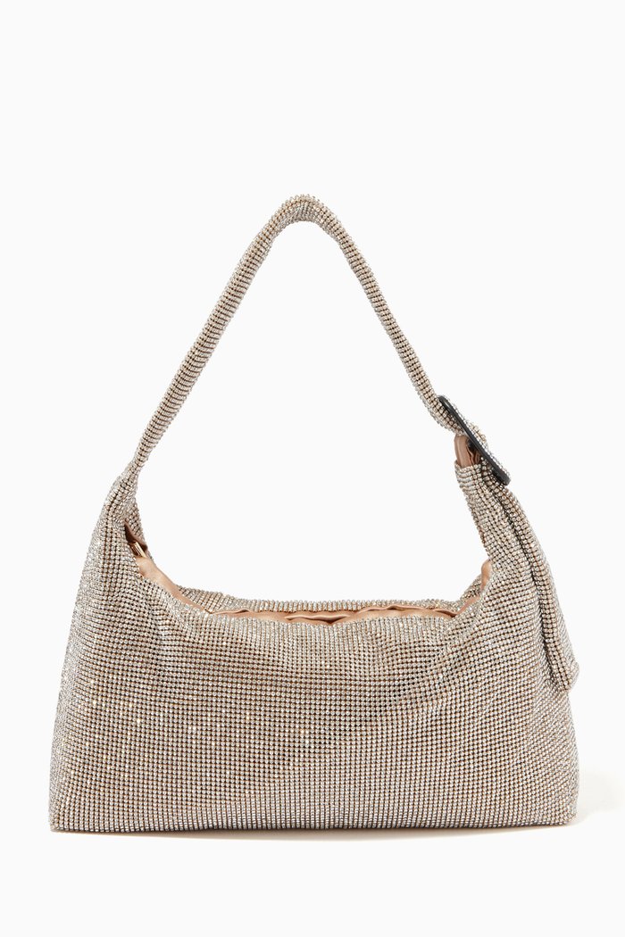 

Pina Bausch Shoulder Bag in Crystal Mesh Rhinestones, White