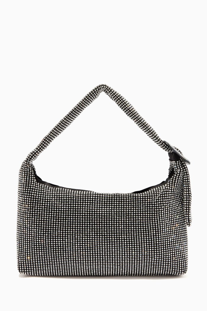 

Pina Bausch Shoulder Bag in Crystal Mesh Rhinestones, Black