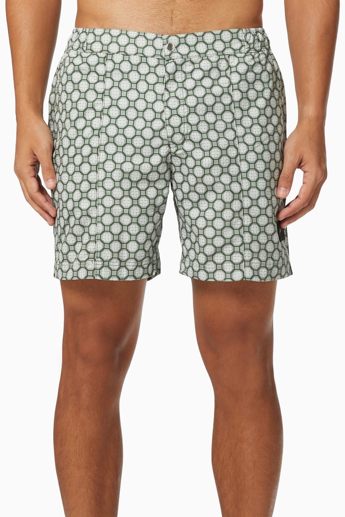 

Trinity Slim Fit Swim Shorts in Technical Jersey, Green