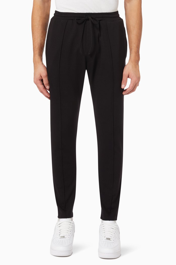 

Belmont Slim Fit Joggers in Double Knit Jersey, Black