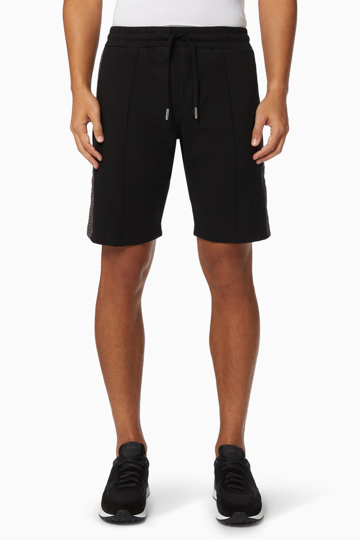 

Sport Slim Fit Shorts in Double Knit Jersey, Black