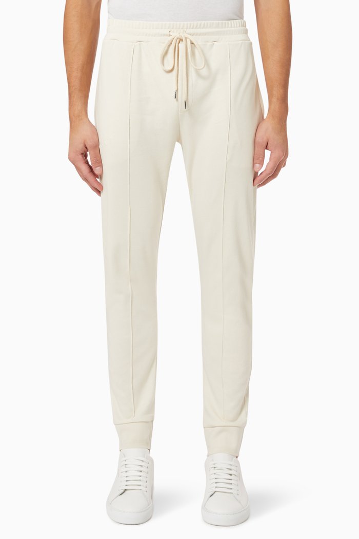 

Signature Logo Slim Fit Joggers in Jersey, Neutral