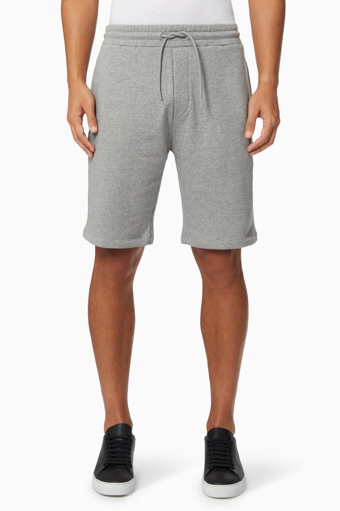 

Tri Logo Slim Fit Shorts in Cotton Jersey, Grey