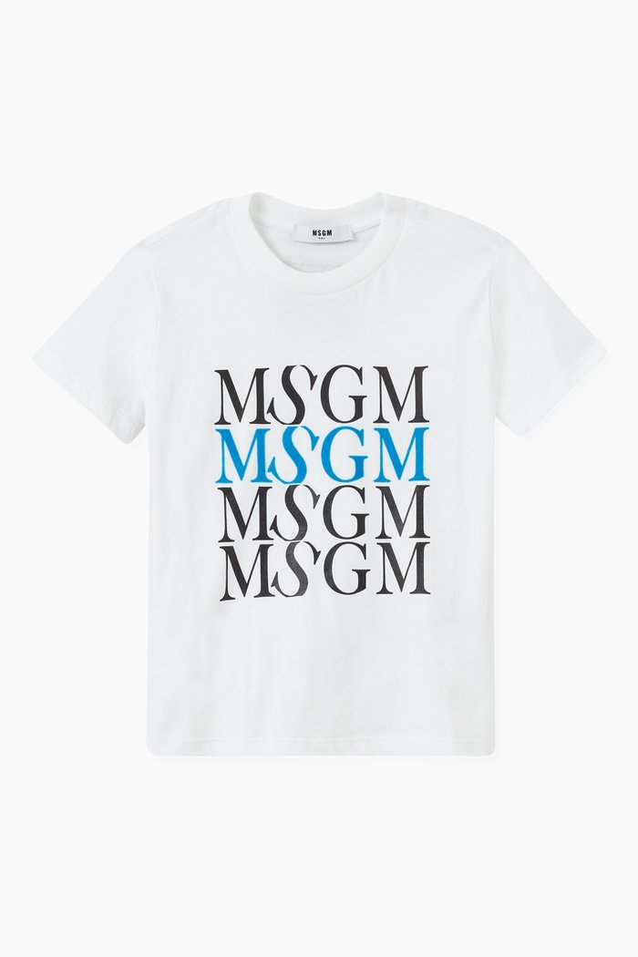 

Multiple Logo T-shirt in Cotton, White