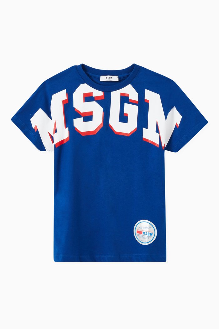 Big Logo T-shirt in Cotton, Blue