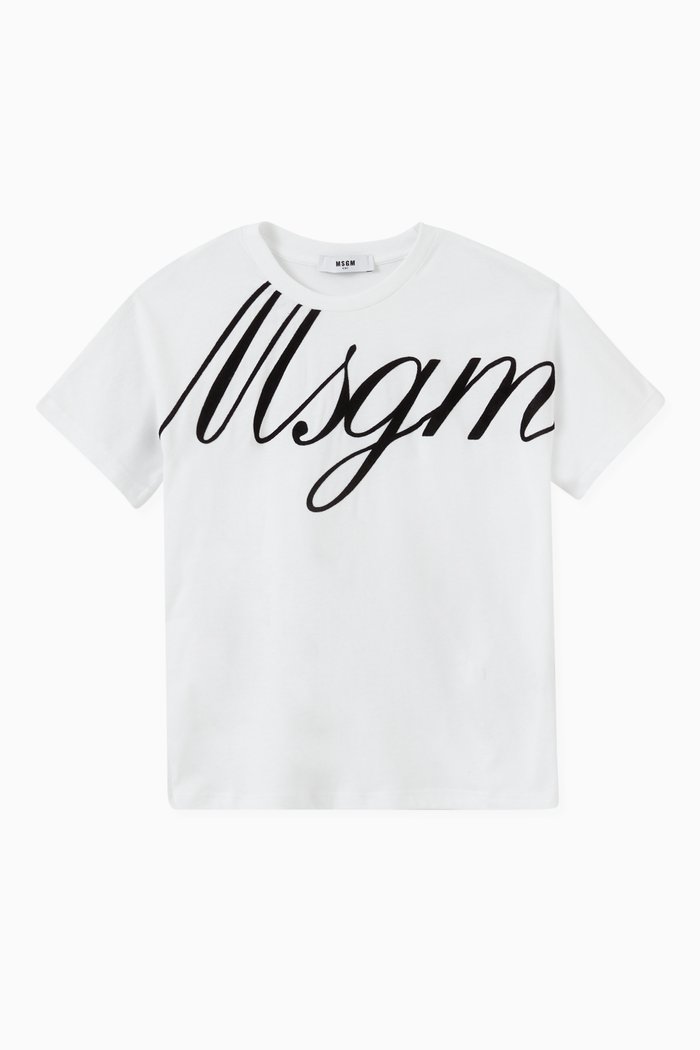 

Contrast Big Logo T-shirt in Cotton, White
