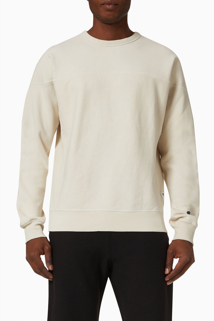 

Crew Neck Sweatshirt in Cotton, Neutral