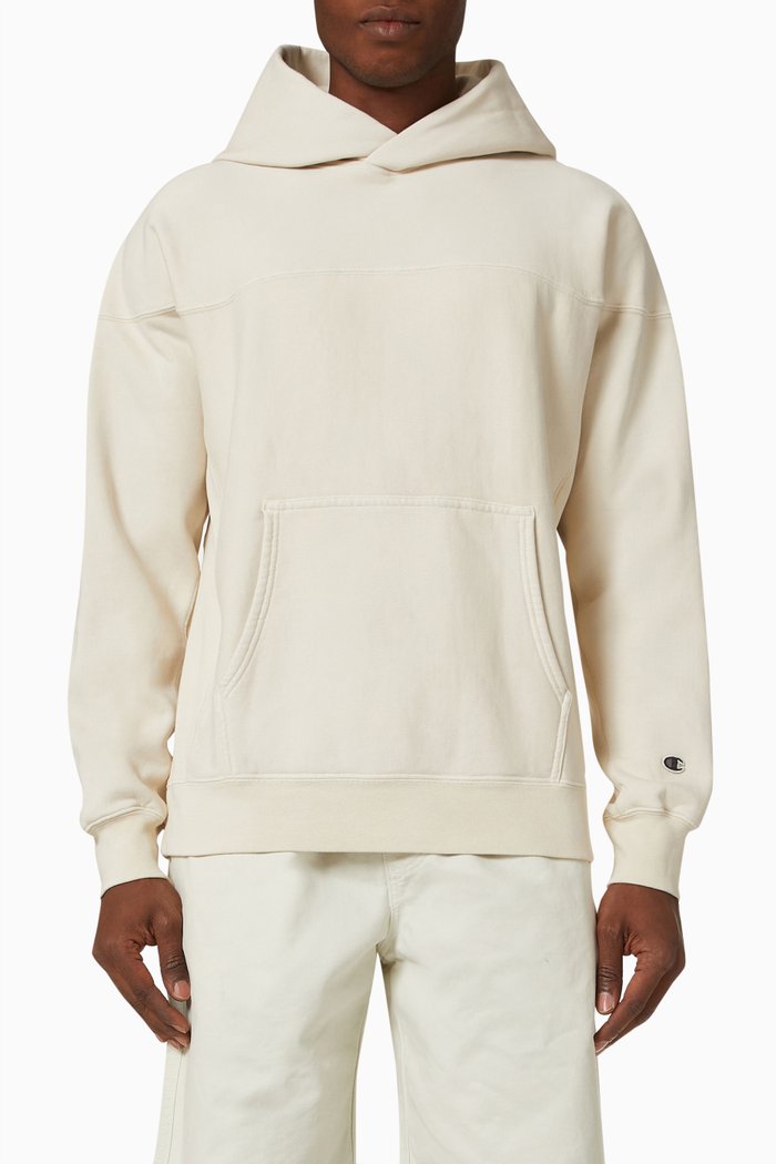 

Seam Detail Hooded Sweatshirt in Cotton, Neutral