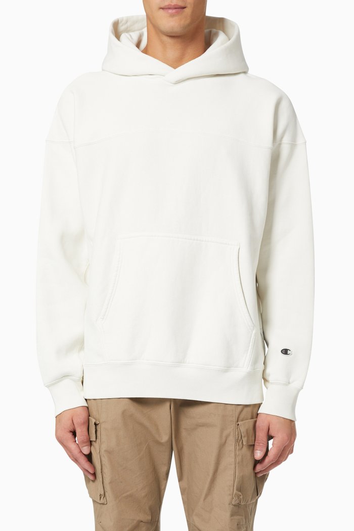 

Seam Detail Hooded Sweatshirt in Cotton, Grey