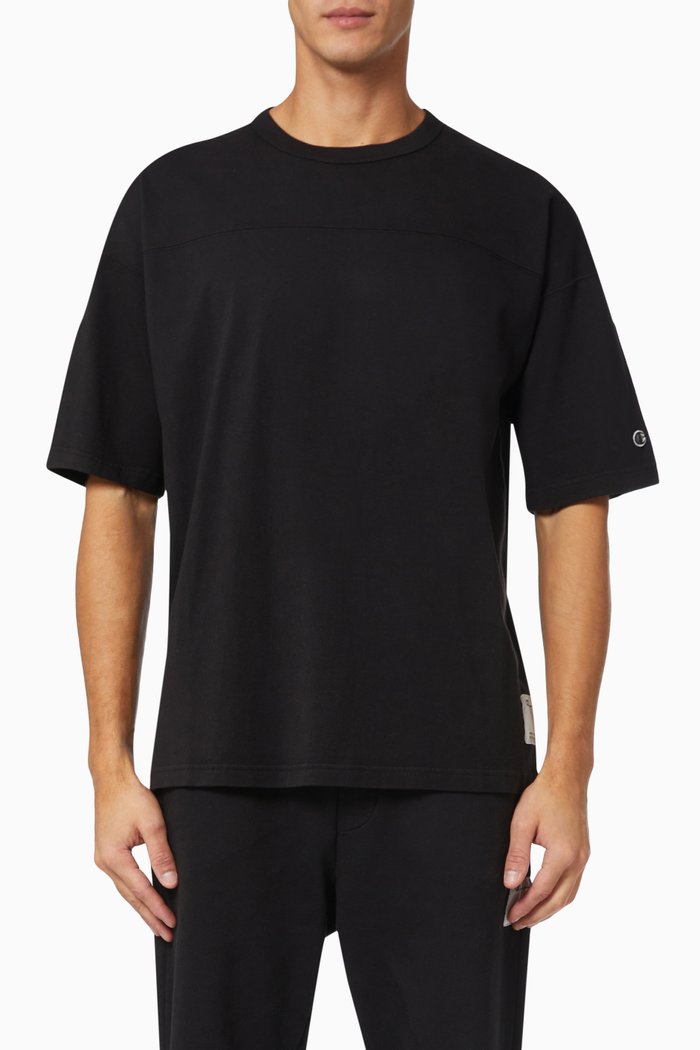 

Seam Detail T-shirt in Cotton, Black