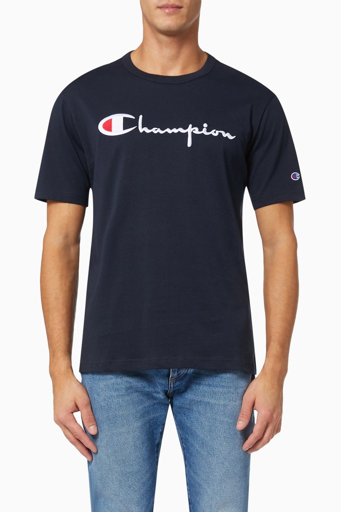 

Crewneck T-Shirt in Cotton, Blue