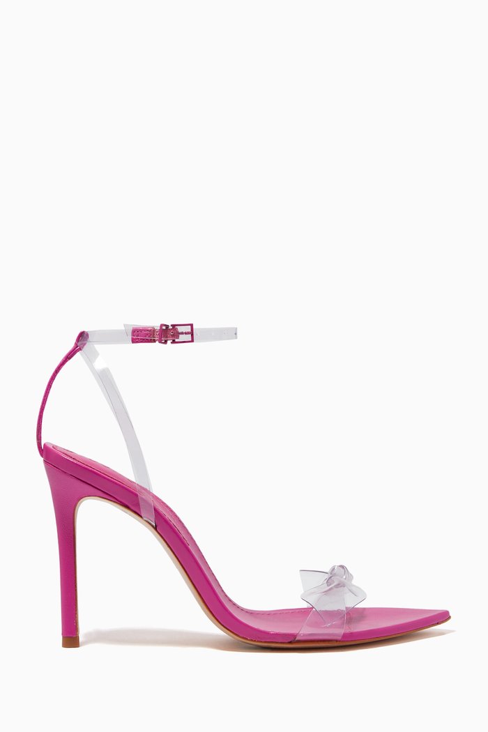 

Elyda Sandals in Plexi & Nappa Leather, Pink