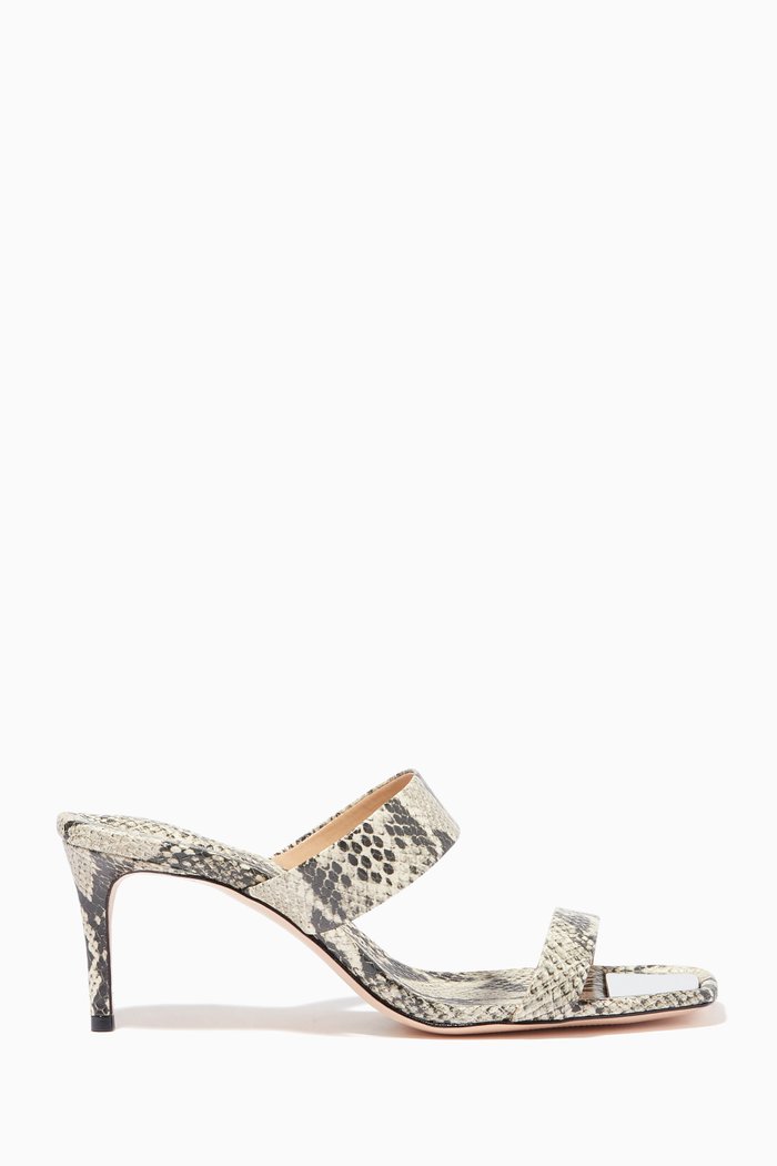 

Aruna Sandals in Snake Embossed Leather, Neutral